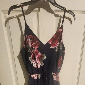 Forever21 floral jumpsuit